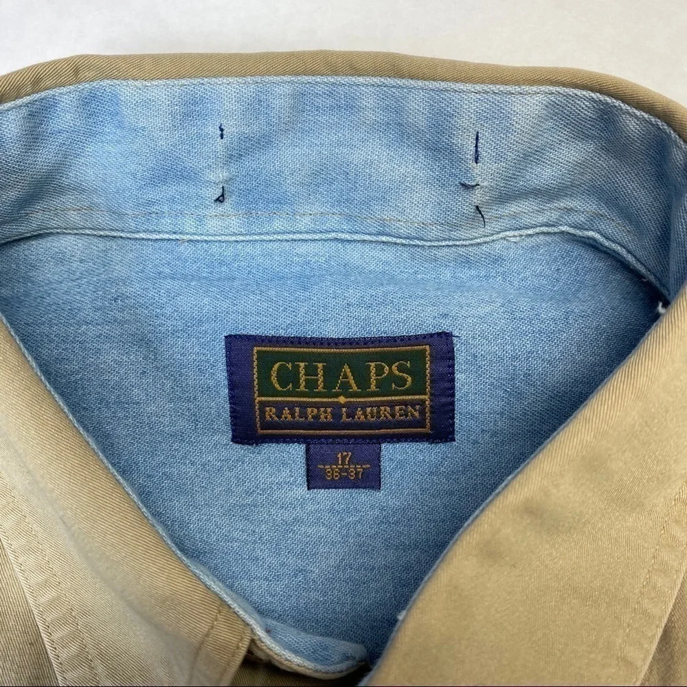 CHAPS RALPH LAUREN size 17  36-37 Button Down